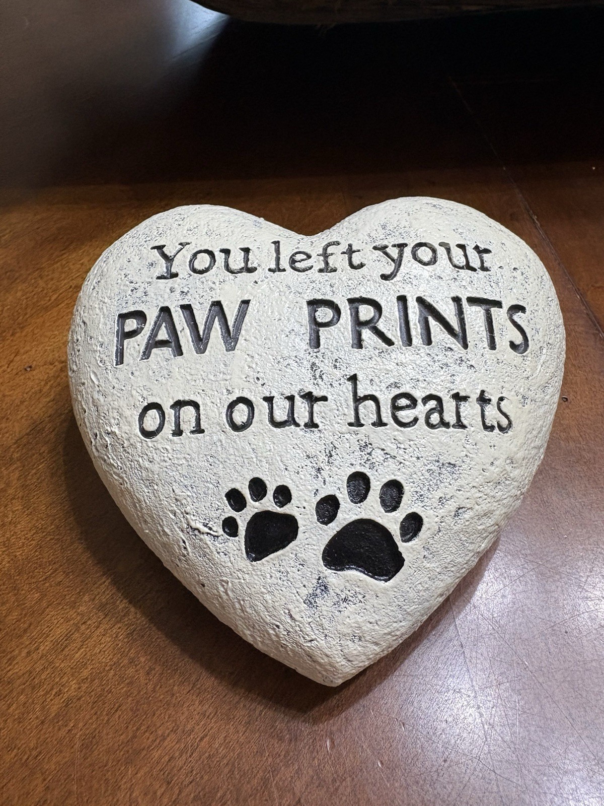 Pet Paw Print Memory Stone You Left Your Paw Print On Our Hearts Resin Stone New