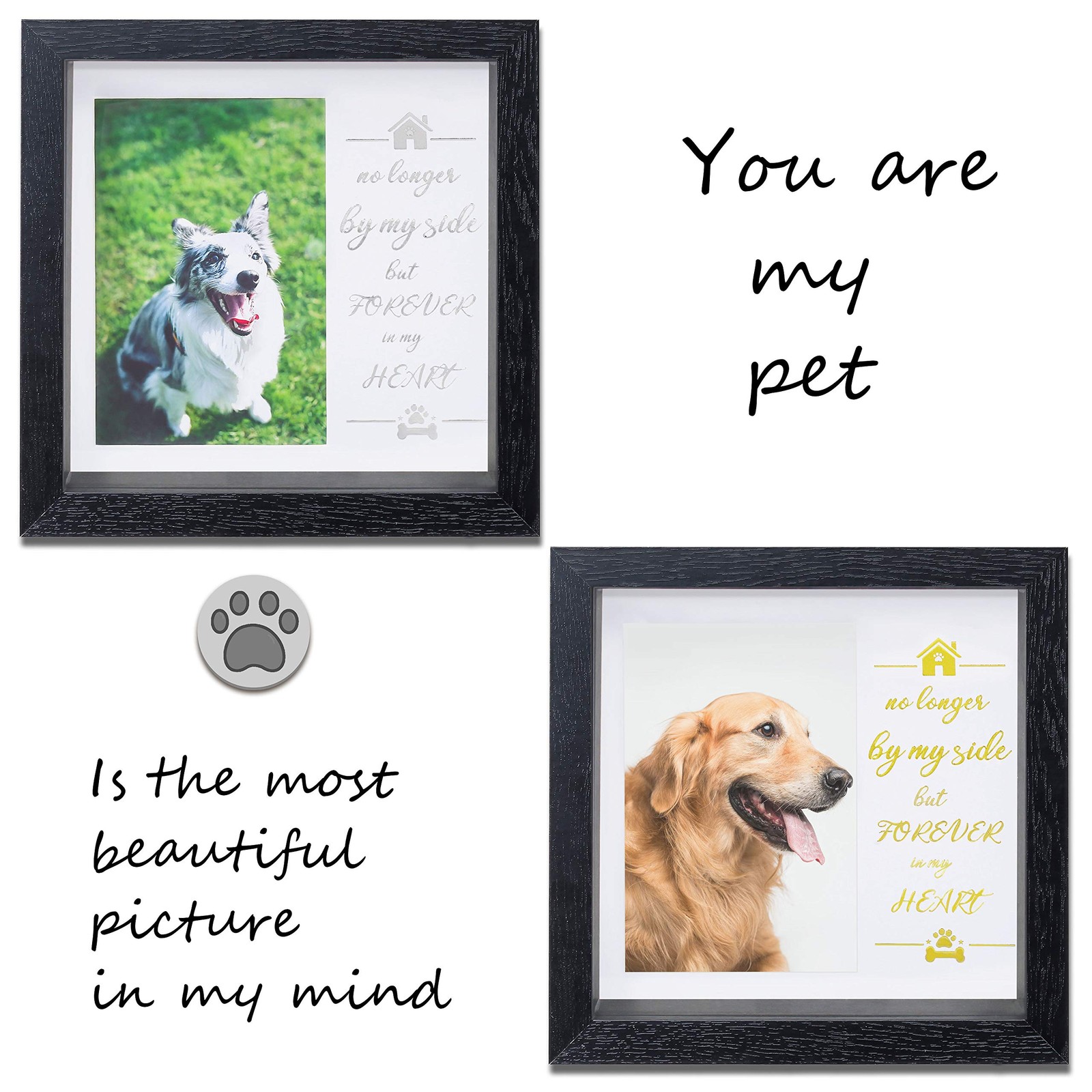 Pet Picture Frame Memorial – Dog Memorial Sentiment Frame for Loss of Dog Gif…