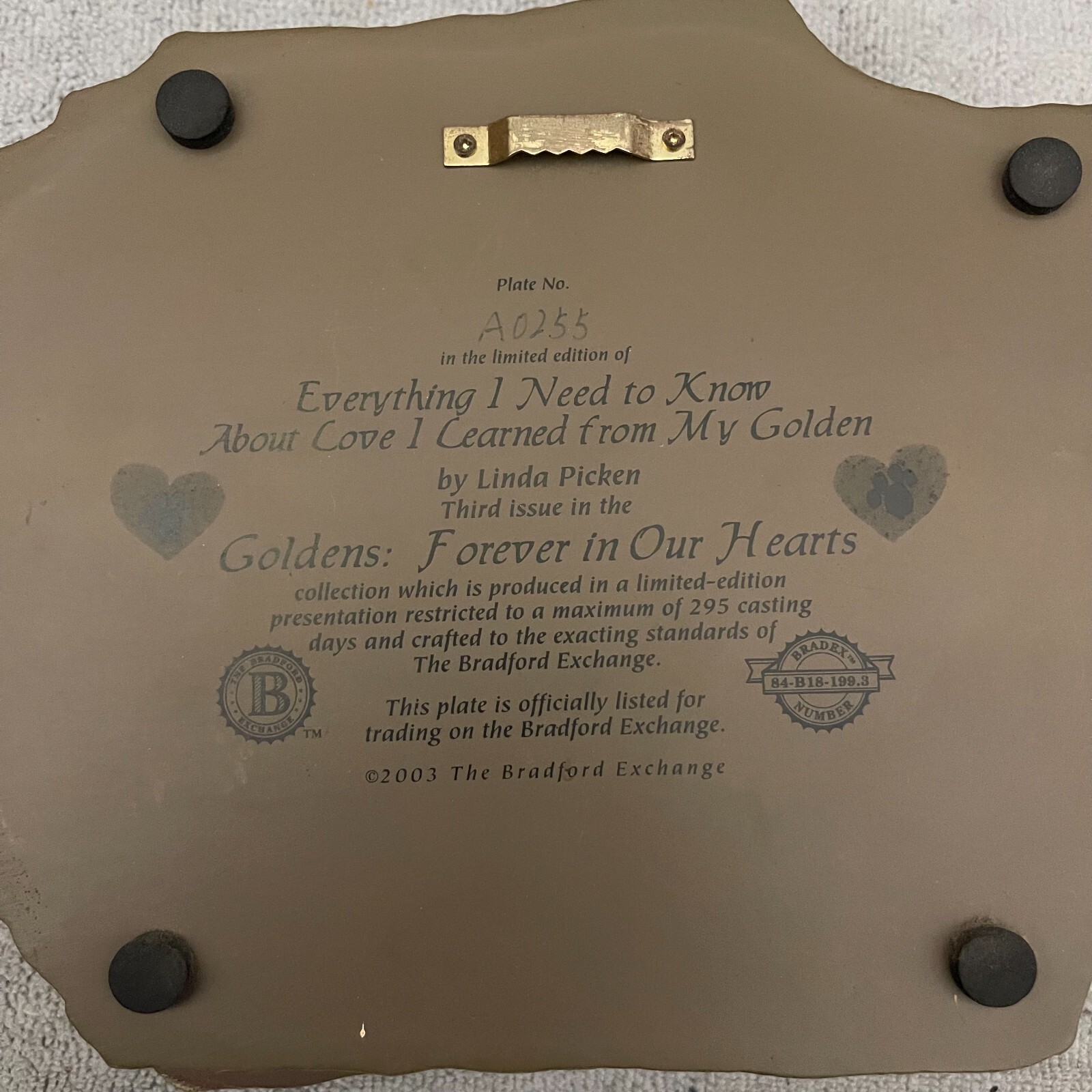 Golden: Forever in Our Hearts by Linda Picken Art Pet Memorial Portrait Set 0f 3