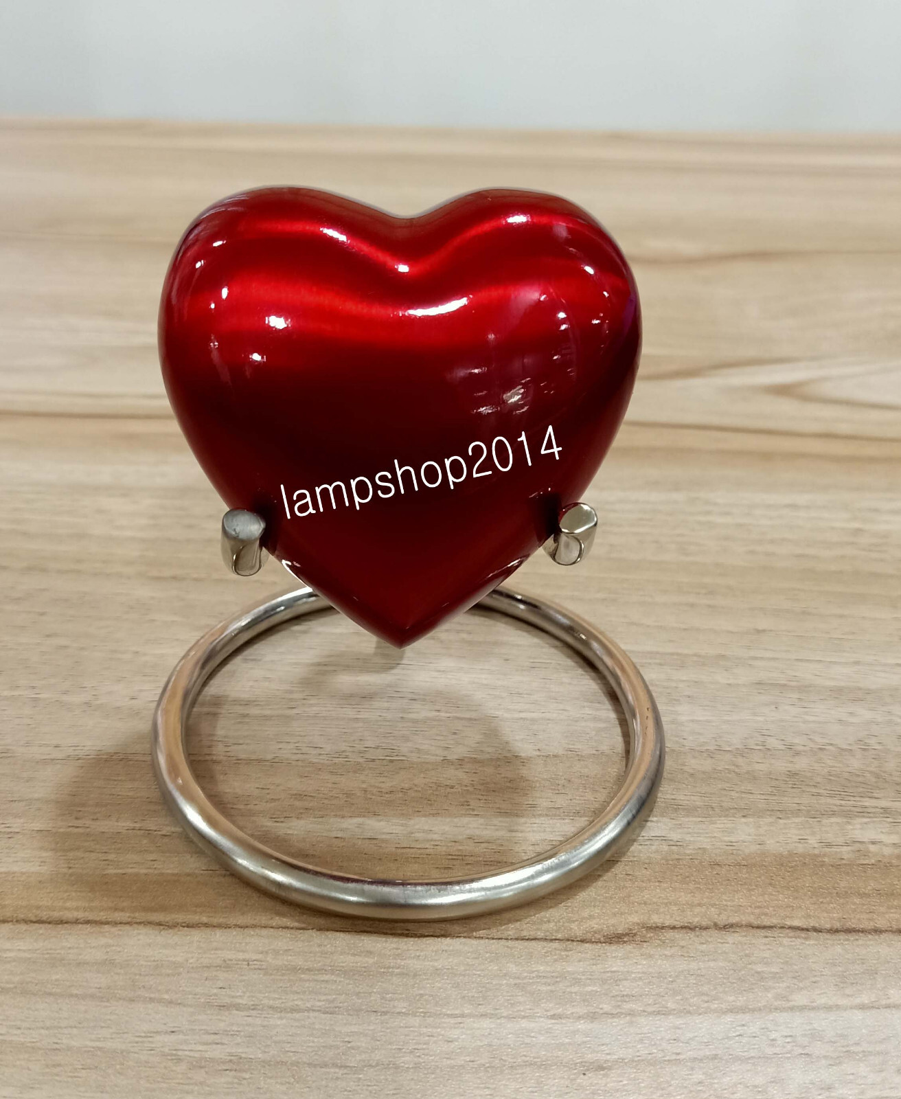 Cremation Urn for Ashes Keepsake Red Heart Urn with Box and Stand Adult Red Urn