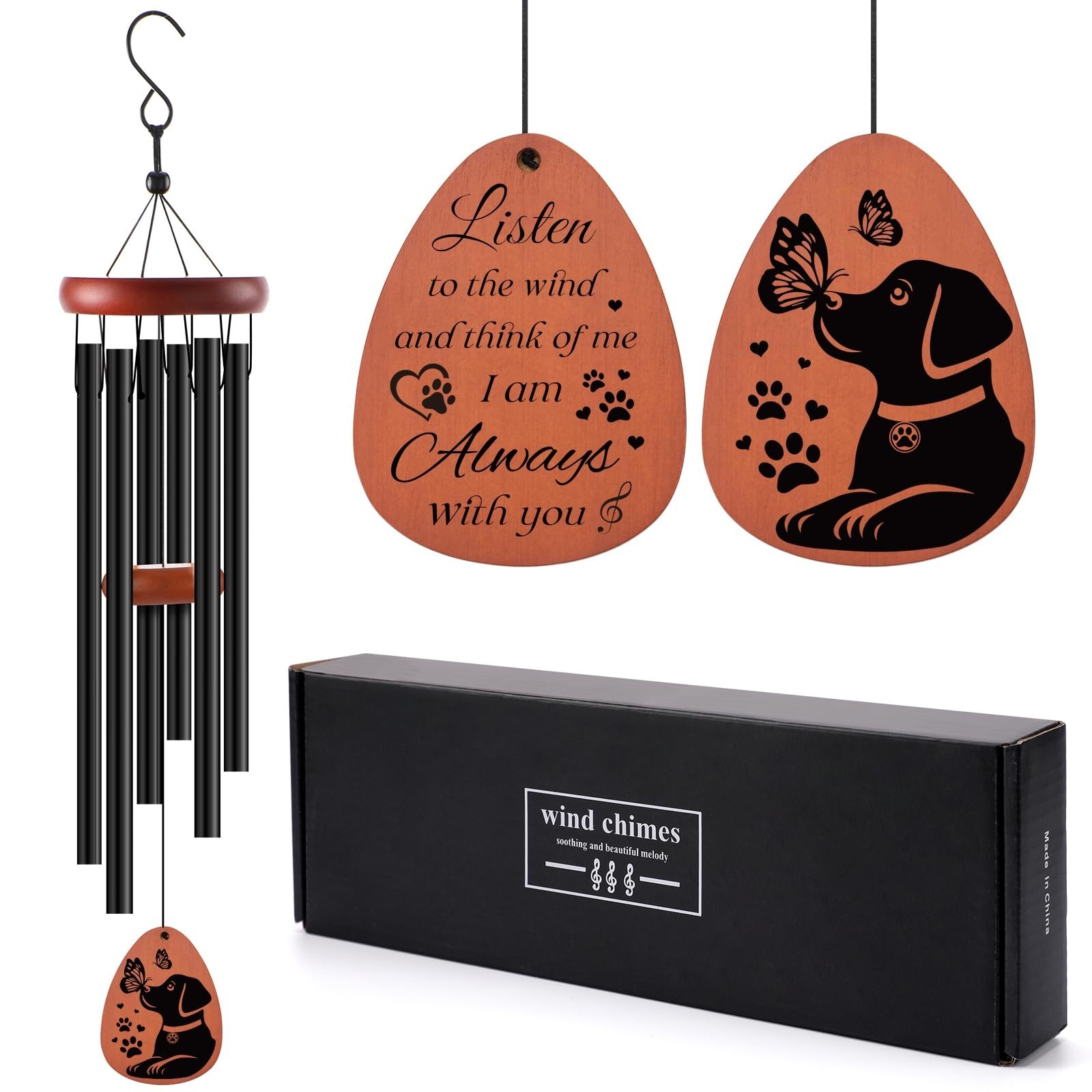 Dog Memorial Gifts Wind Chimes, Loss of Dog Sympathy Windchime Puppy Passing …