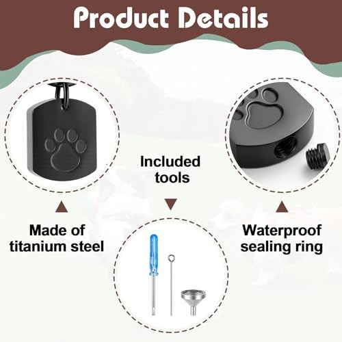 Pet Ashes Keepsake Urn for Dog Ashes – Mini Paw Print Cremation Keychain