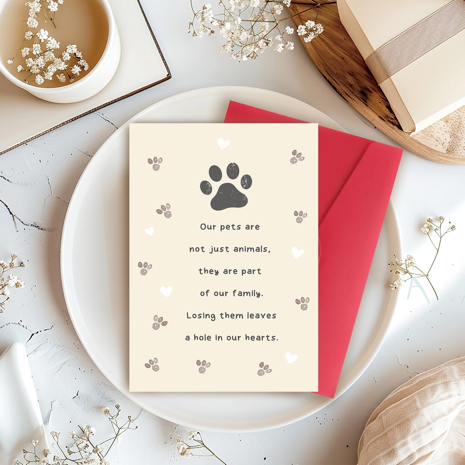 Pet Sympathy Card for Dog Cat, Loss of Dog Sympathy Gift, Pets Memorial Gifts…