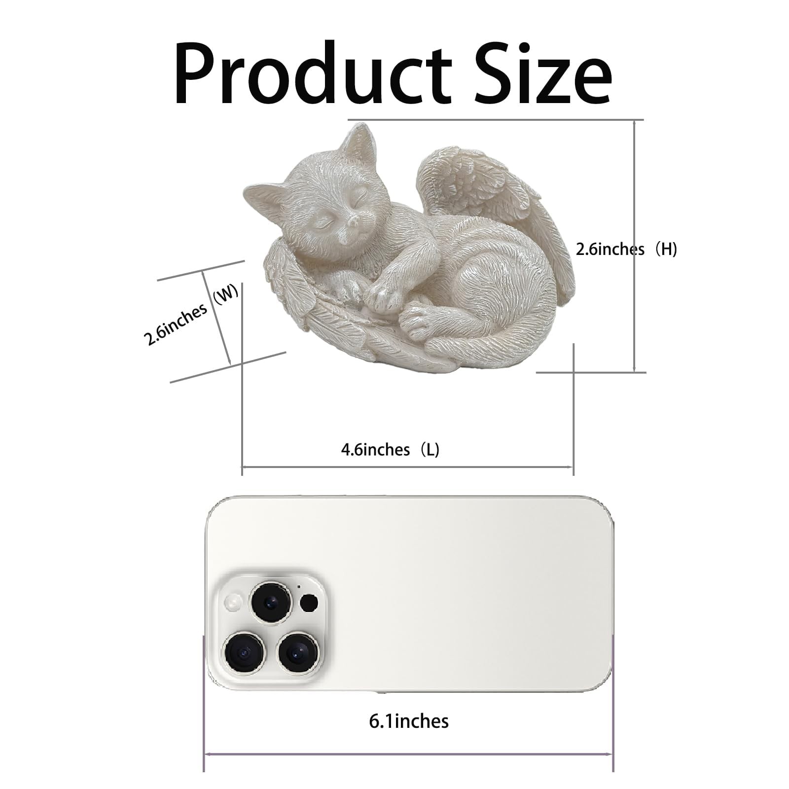Small Cat Memorial Stone Commemorates Our Lost Fur Baby,Peaceful Sleeping Ang…
