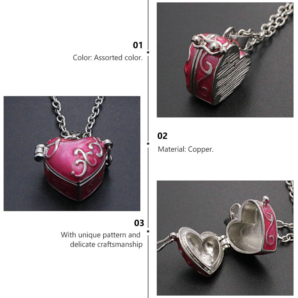 Brass Vintage Heart-shaped Pendant Can Openable Pet Ashes Hair Container
