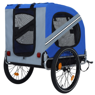Large Folding Bike Trailer For Dogs 120LB Capacity All-Terrain Pet Carrier, Dur