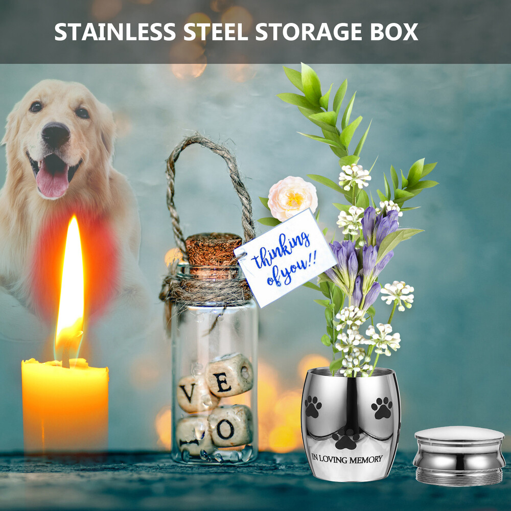 1PC Stainless Steel Dog Urns Large Dog urns Pet Urns for Cats Small Dog Urns