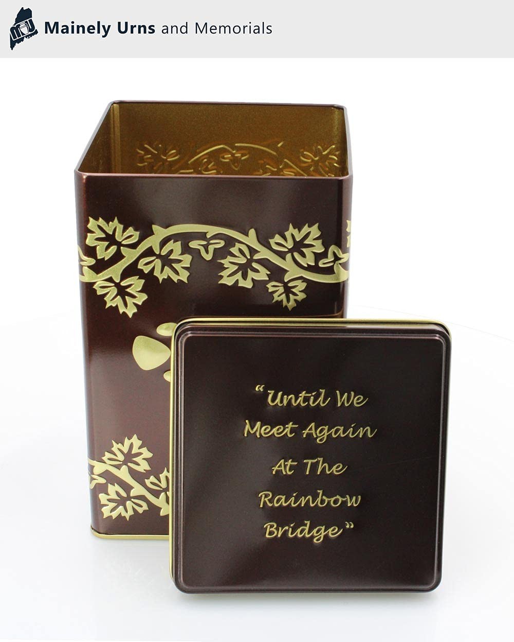 Extra Large Rainbow Bridge Paw Print Economy Pet Cremation Urn – 140 Cubic Inch