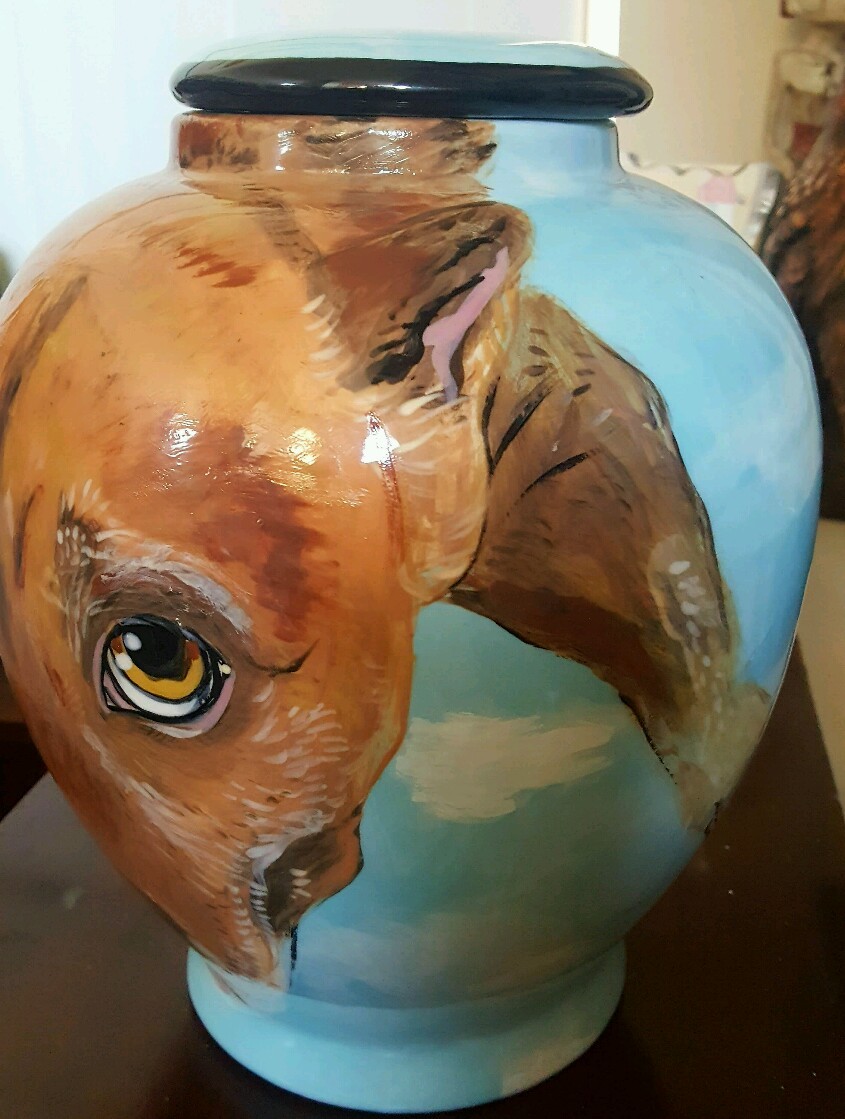 Custom Terrier Pet URN DOG cremation ALL BREEDS urns pet portrait PET pORTRAIT