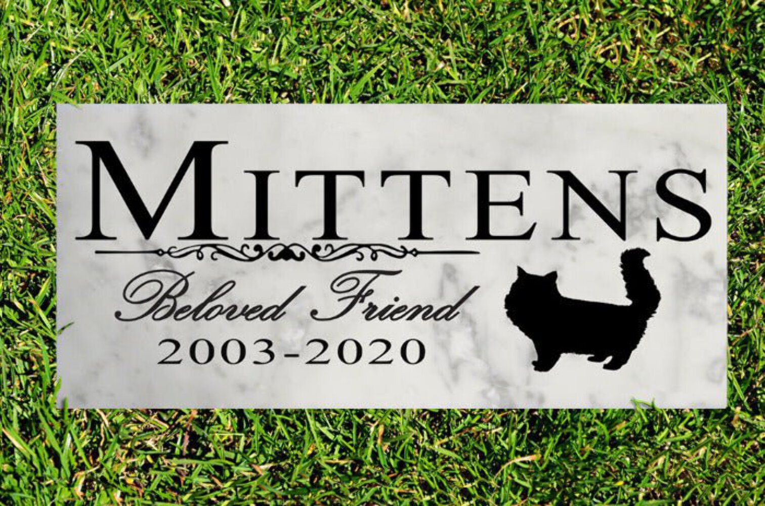 Cat Memorial Stone Plaque Personalized Beloved Friend Marker