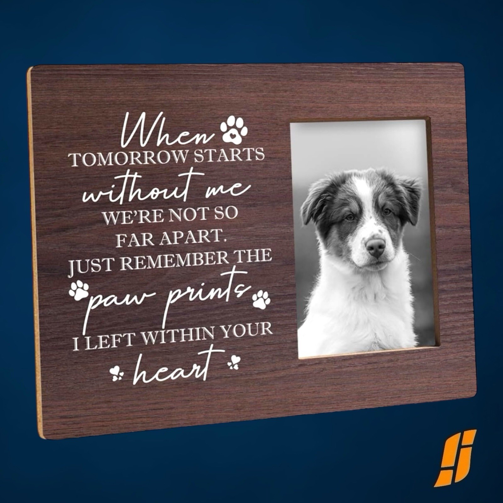 Loss of Dog Sympathy Gift, Pet Memorial Picture Frame for 4×6 Photos