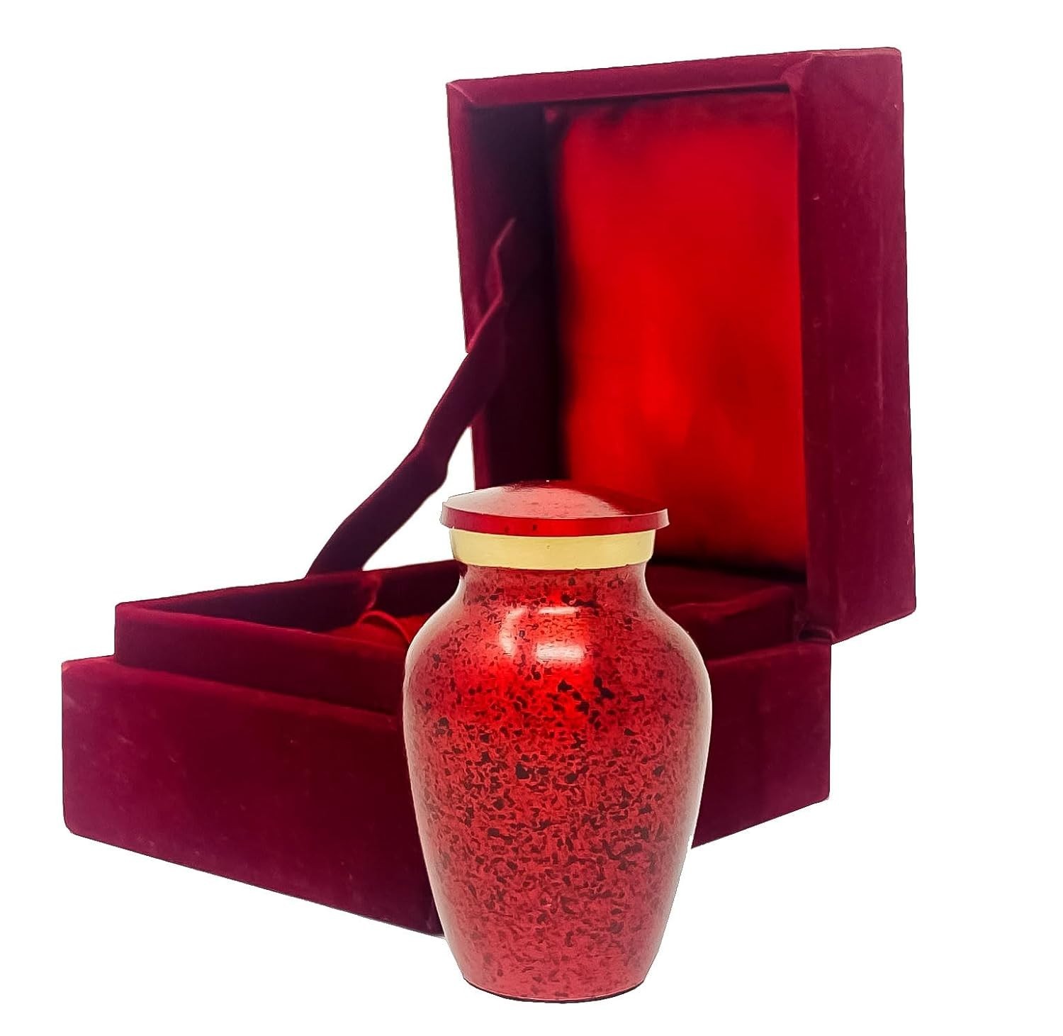 Mini Cremation Urn for Ashes Small Keepsake Urn Human Memorial Velvet Box