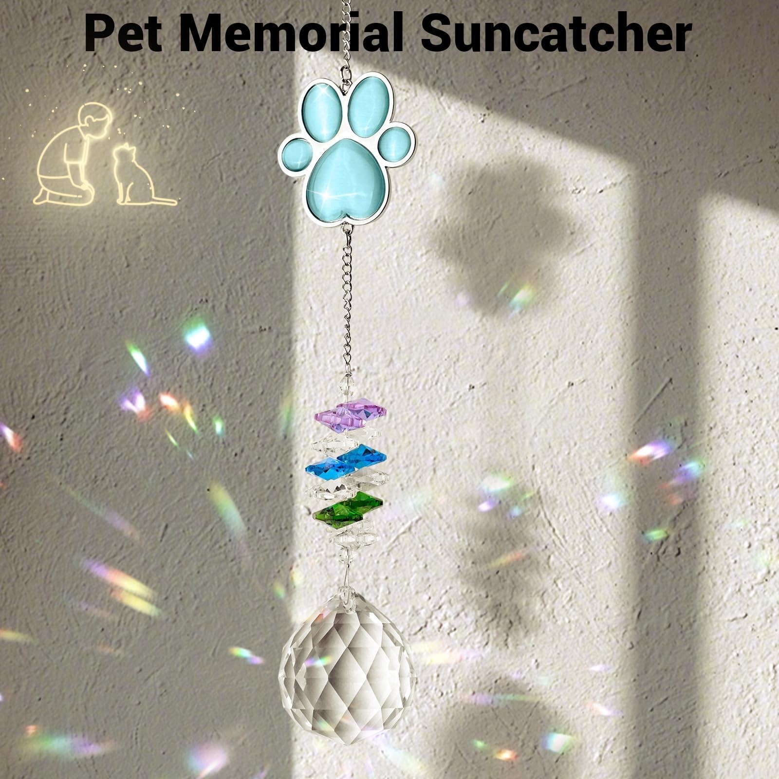 Dog Memorial Gifts for Loss of Dog,Thoughtful Dogs and Cats Remembrance Sun C…