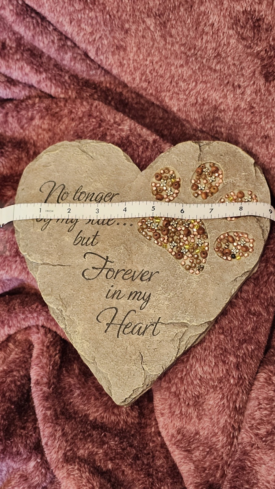 Carson Pet Footprints Beadworks Garden Stone featuring the inscription “No…