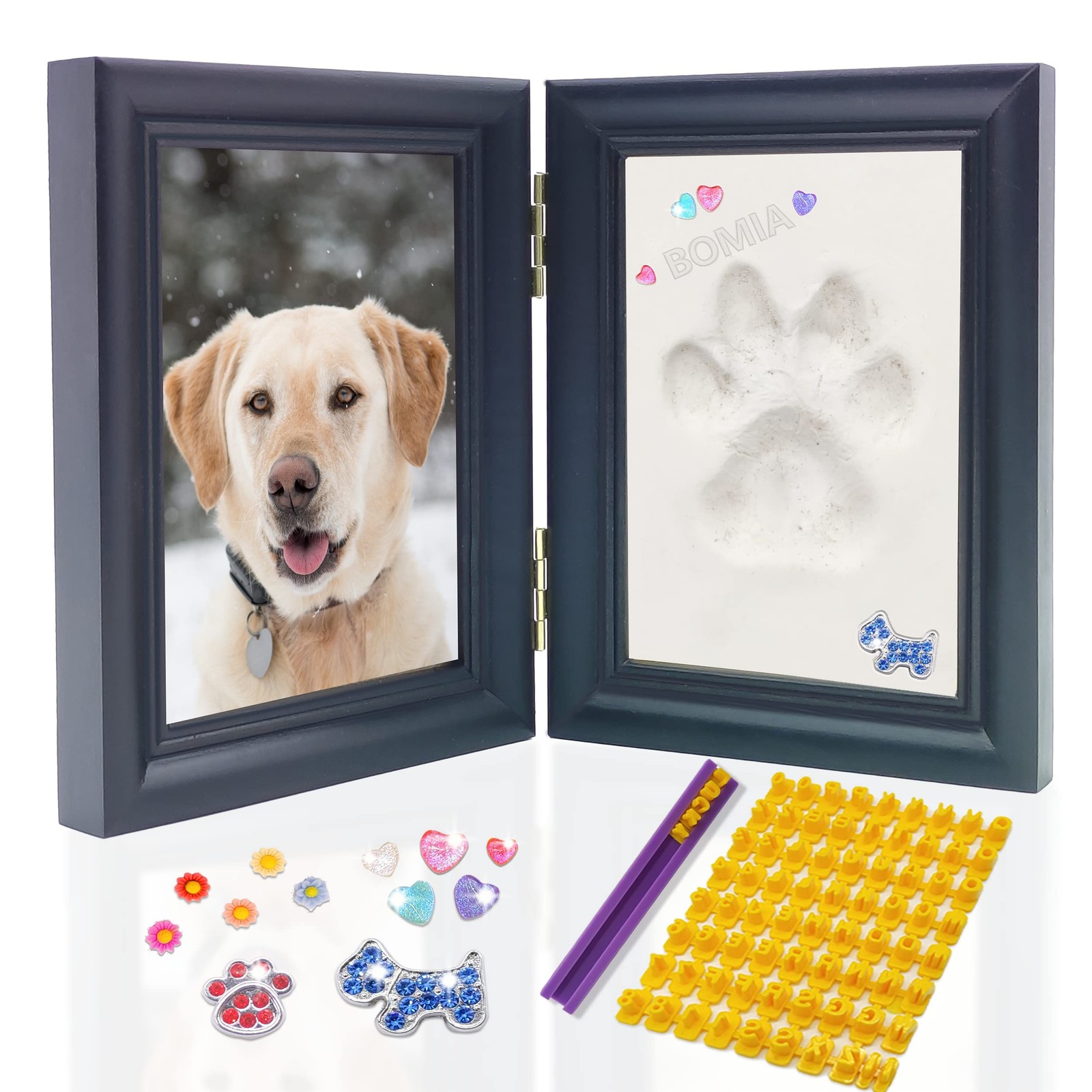 MYPAWLETS Dog or Cat Paw Print Kit with Trinkets,Pet paw Print Impression kit…