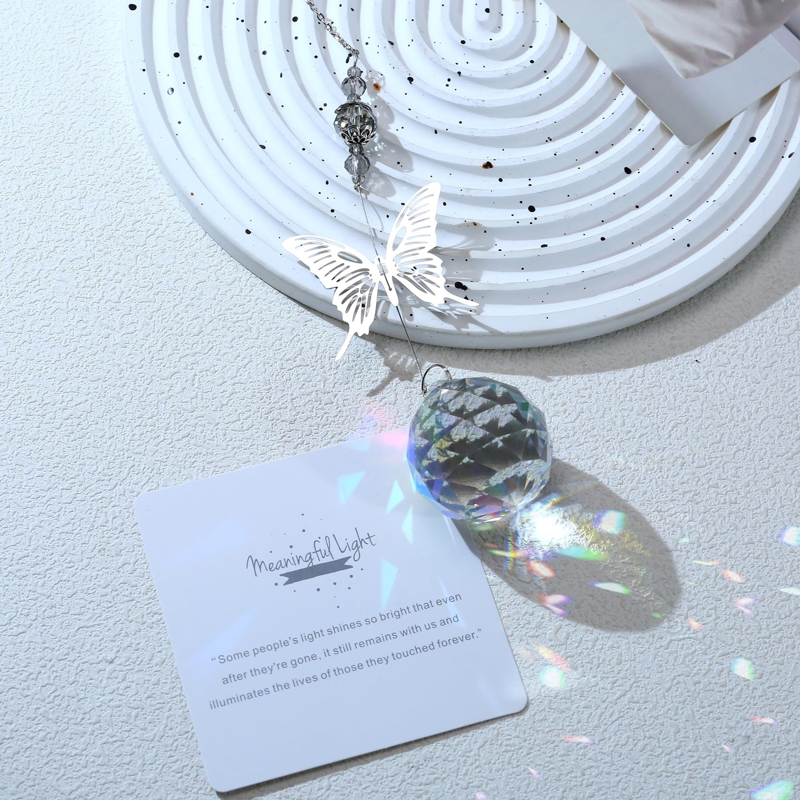 Modern Memorial Gifts: Unique Bereavement Ideas – 40mm Crystal Ball Suncatche…