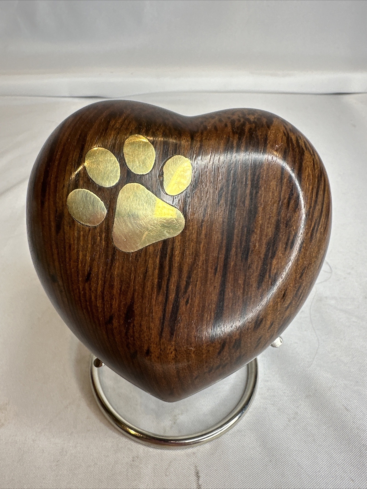 Classic Heart Rose Wood Any Pet Memorial Urn Dog Cat Urns for Ashes Cremation SM