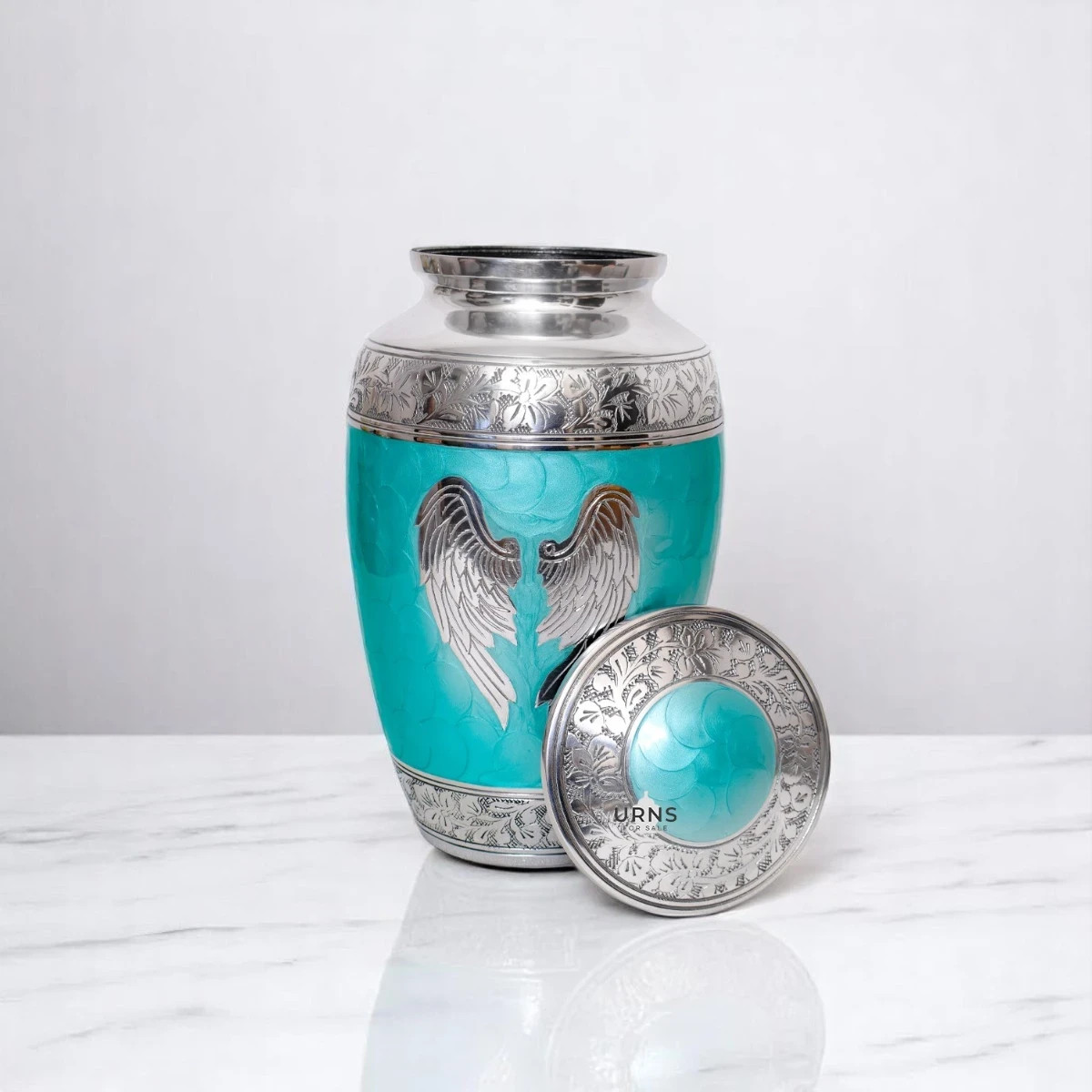 Guardian Wings Serenity Green Angel Wings Cremation Urn for Sale