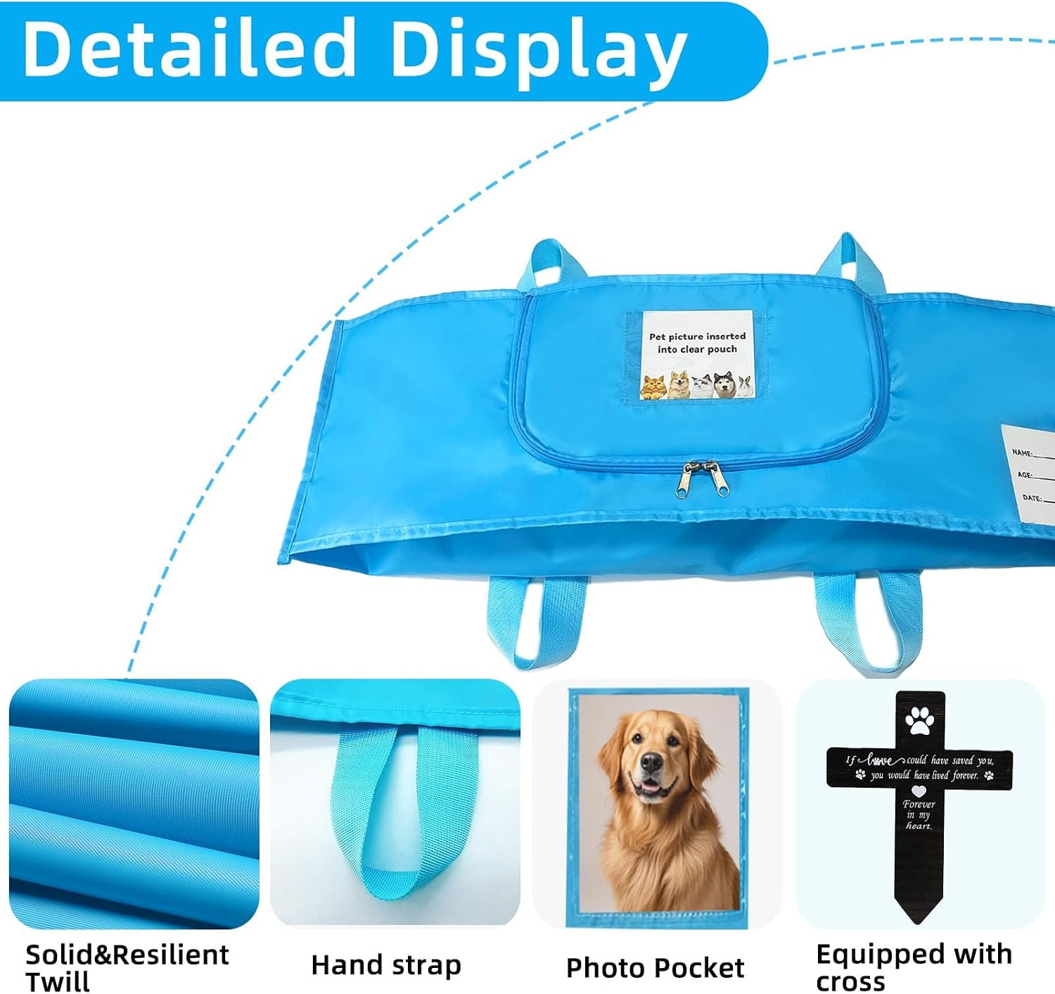 Eco-Friendly Pet Casket Body Bag, Pet Burial Box with Dignity, Dog Casket