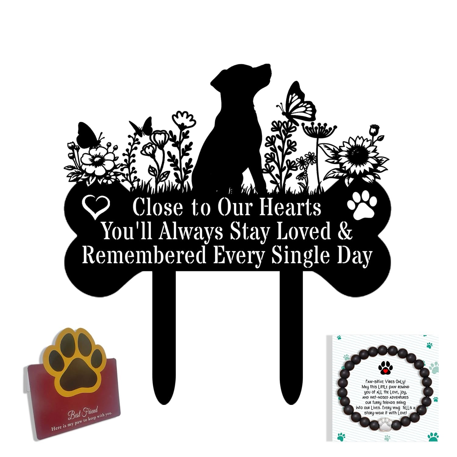 Pet Grave Markers Dog, Metal Pet Metal Memorial Garden Stake, Pets Waterproof…