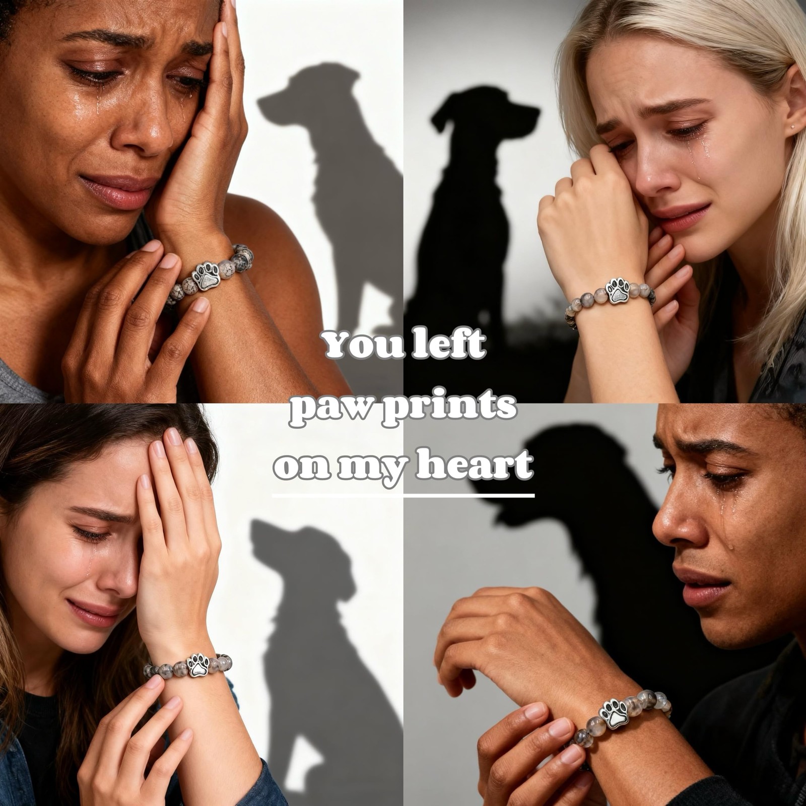 Cat Dog Memorial Gifts for Loss of Dog Cat Bracelet Pet Loss Gift Women Men |…