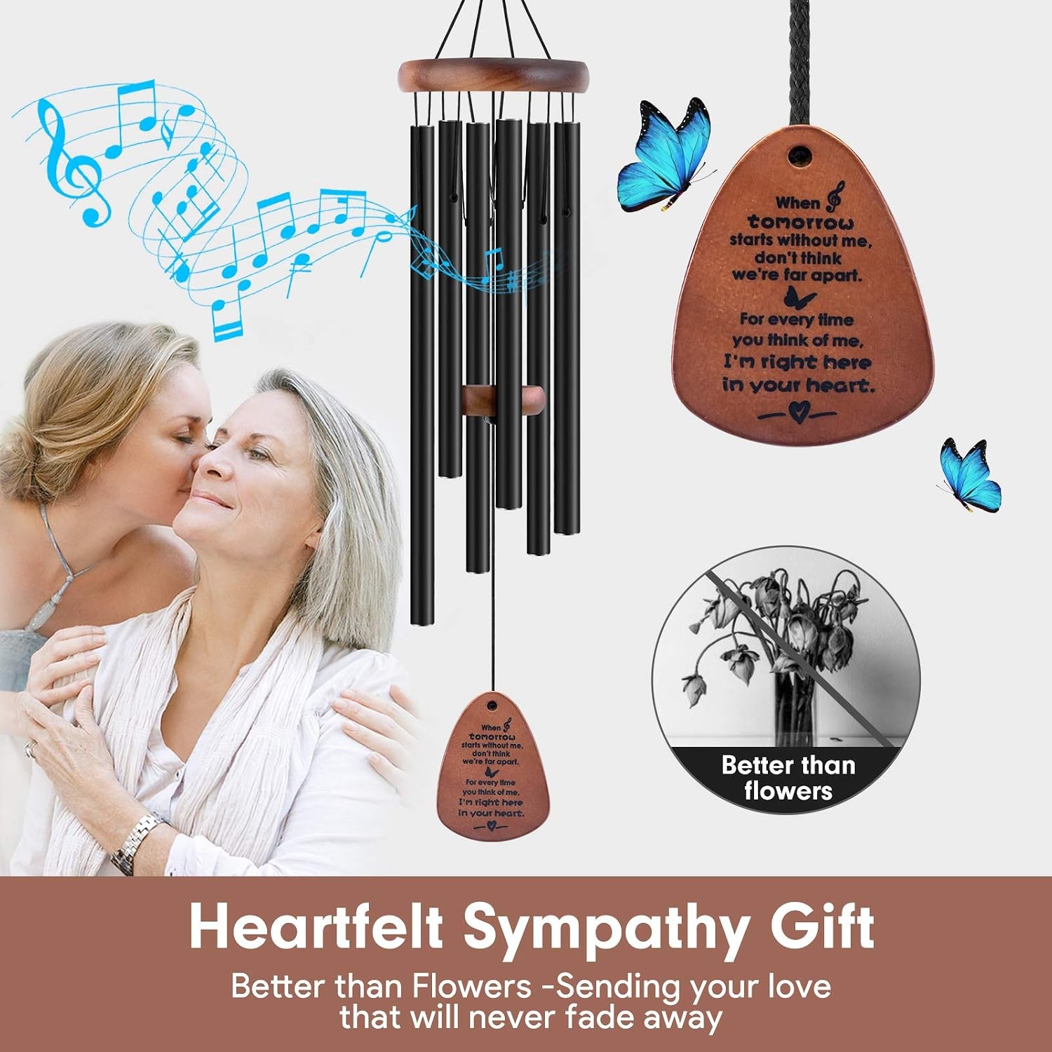 Sympathy Wind Chimes Bereavement/Memorial /Sympathy Gift in Memory of Loved One