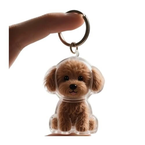 Dog Hair Collector Keychain Charm – Transparent Bottle F – Memorial Box