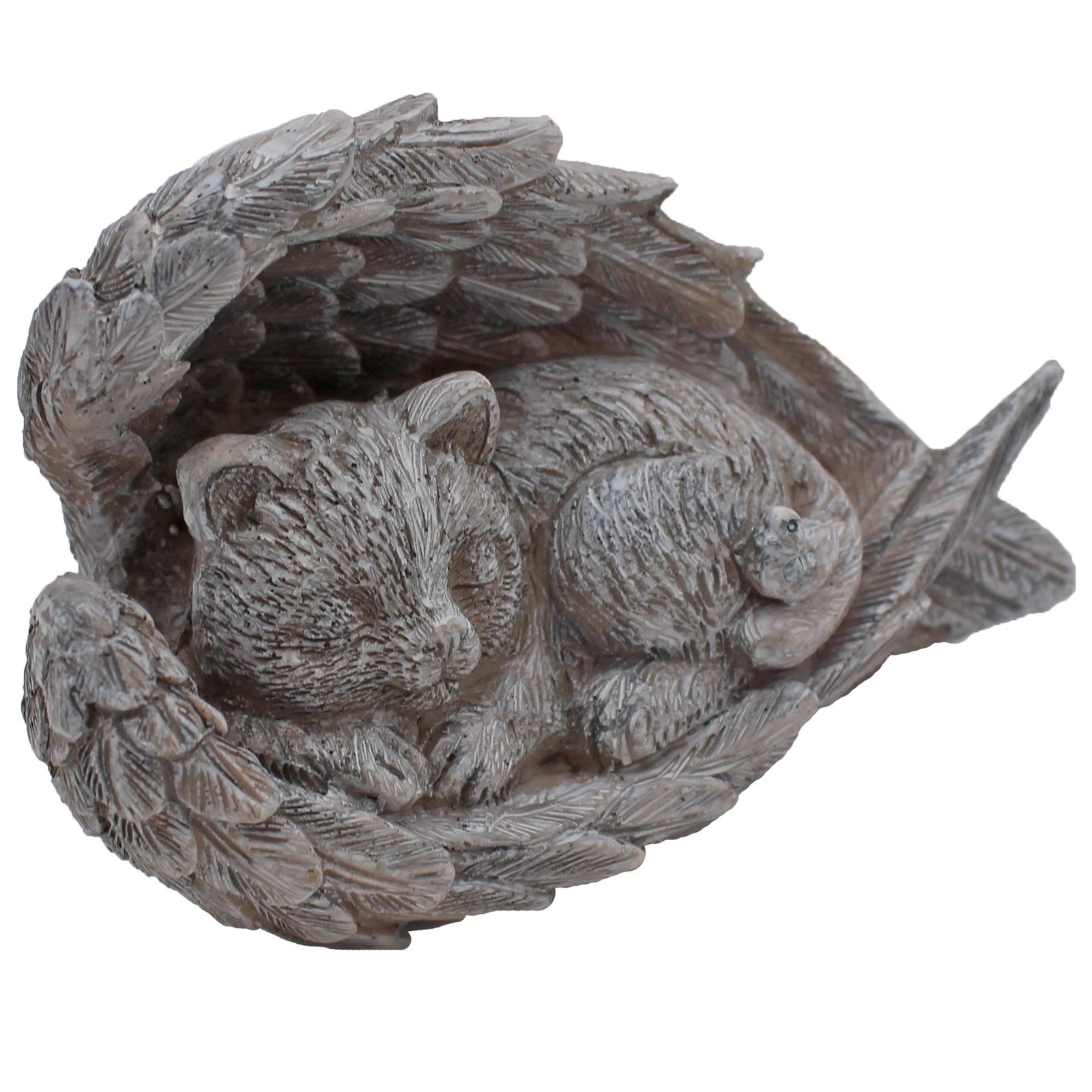 Memorial Graveside Statue 10cm x 15cm Cat Grave Decoration Angel Wings Design
