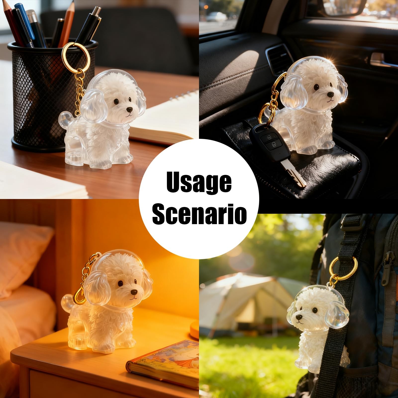 EatnMgan Dog Hair Collector Keychain Charm Memorial Storage Box,Memorial Gift…