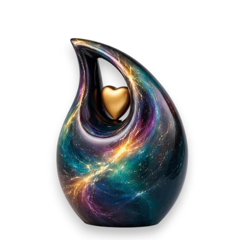 Galaxy Nebula Teardrop Cremation Urn Adult Human Ashes Urns for Your Love Ones