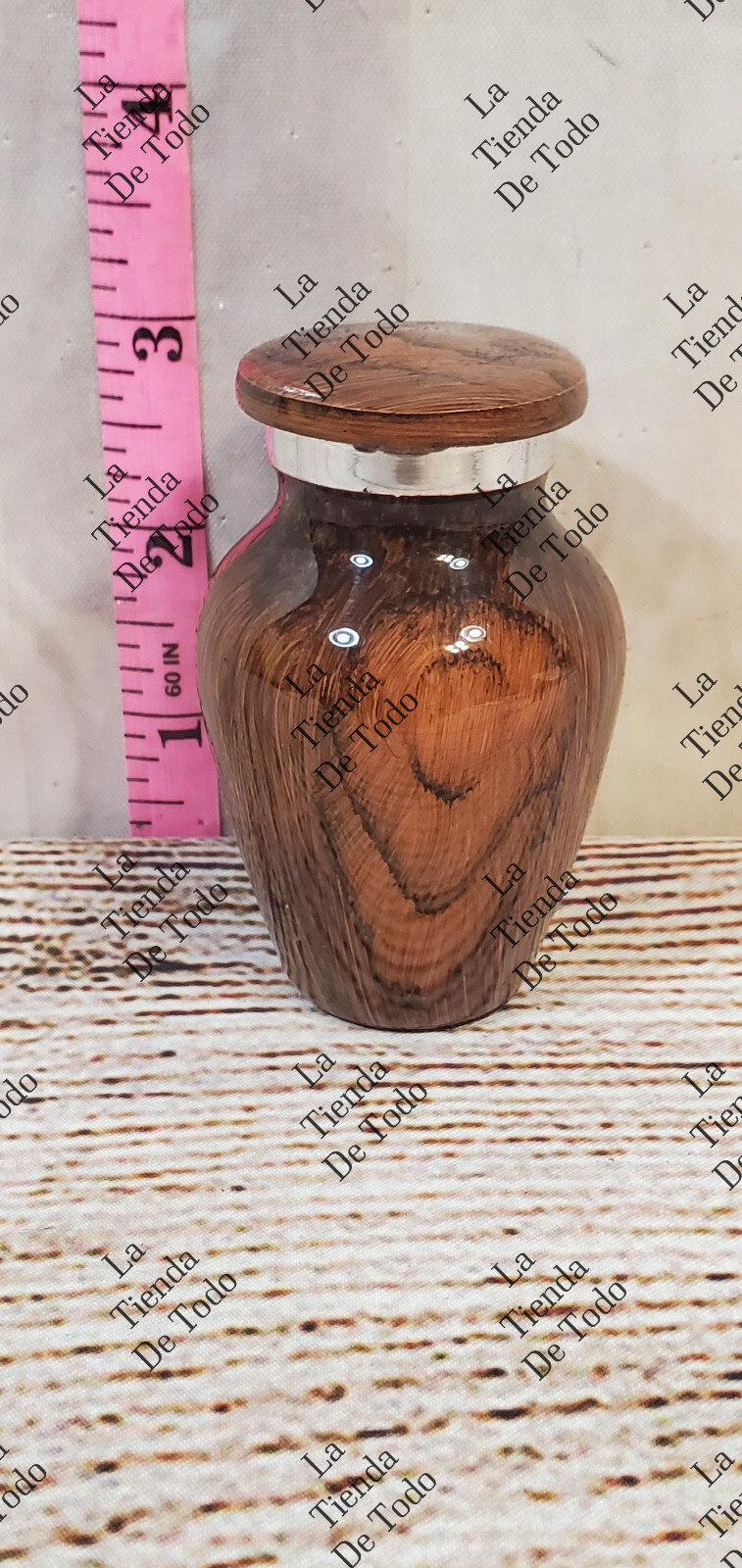 Aluminum Small Urn wood grain style paint elegant for Humas pet dog chihuhua