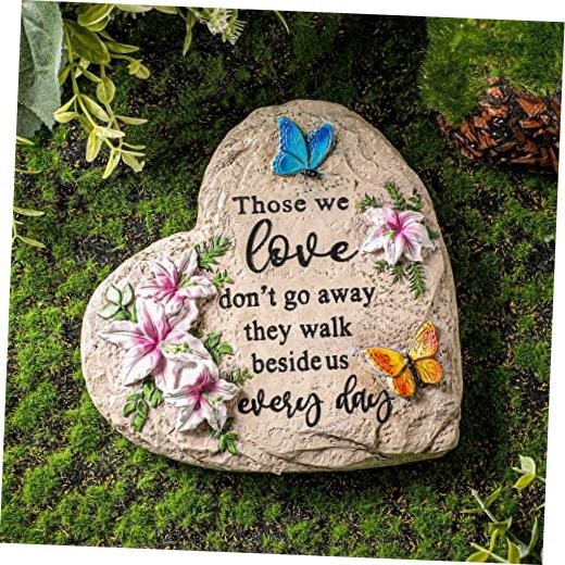 Memorial Garden Stone Sympathy Gift for Loss of Loved One Stepping 6 Inch