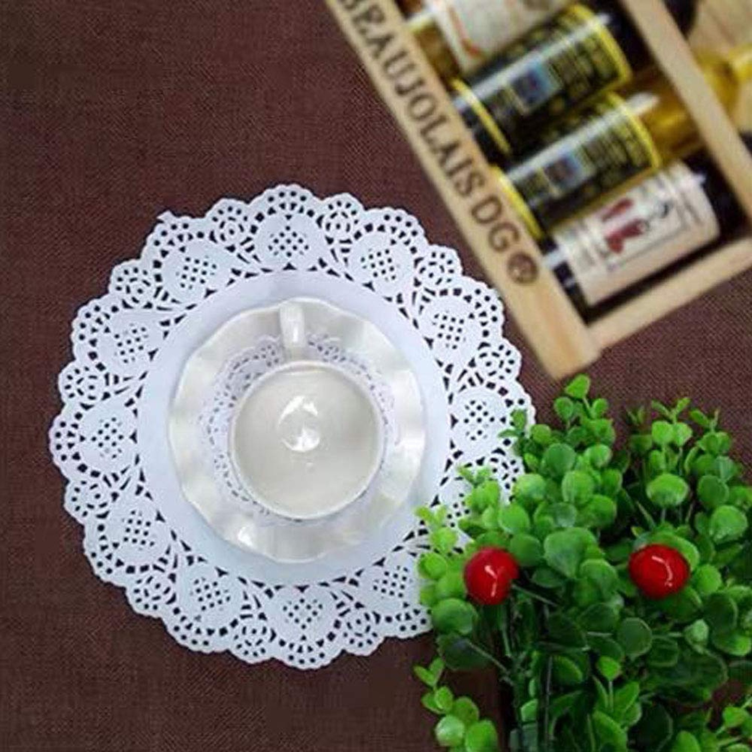 Paper Doilies, 100 Pieces 5.5″ Lace Doilies Paper Round Decorative Paper Plac…