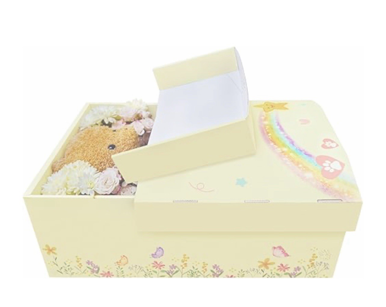 Lot of 8 Biodegradable Pet Caskets Medium Burial Boxes 21.6″ Yellow Memorial