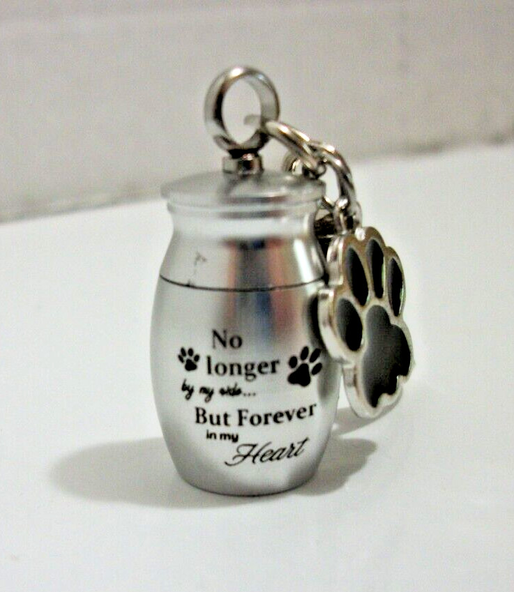 Mini Pet Cremation Urn Keychain/Necklace Pendant Memory Keepsake Dog Cat Tribute