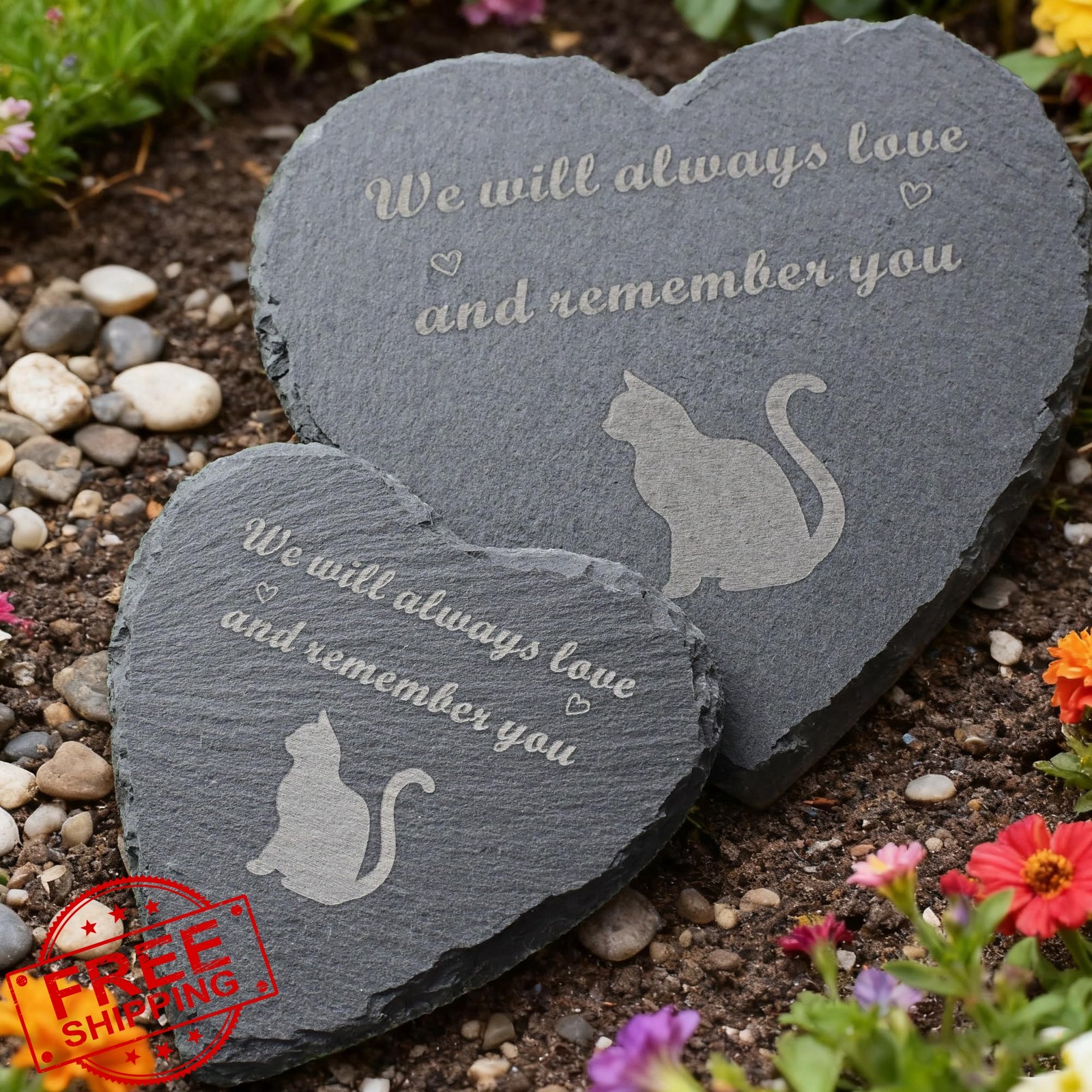 Szkisida Cat Memorial Stone Small-4 inch