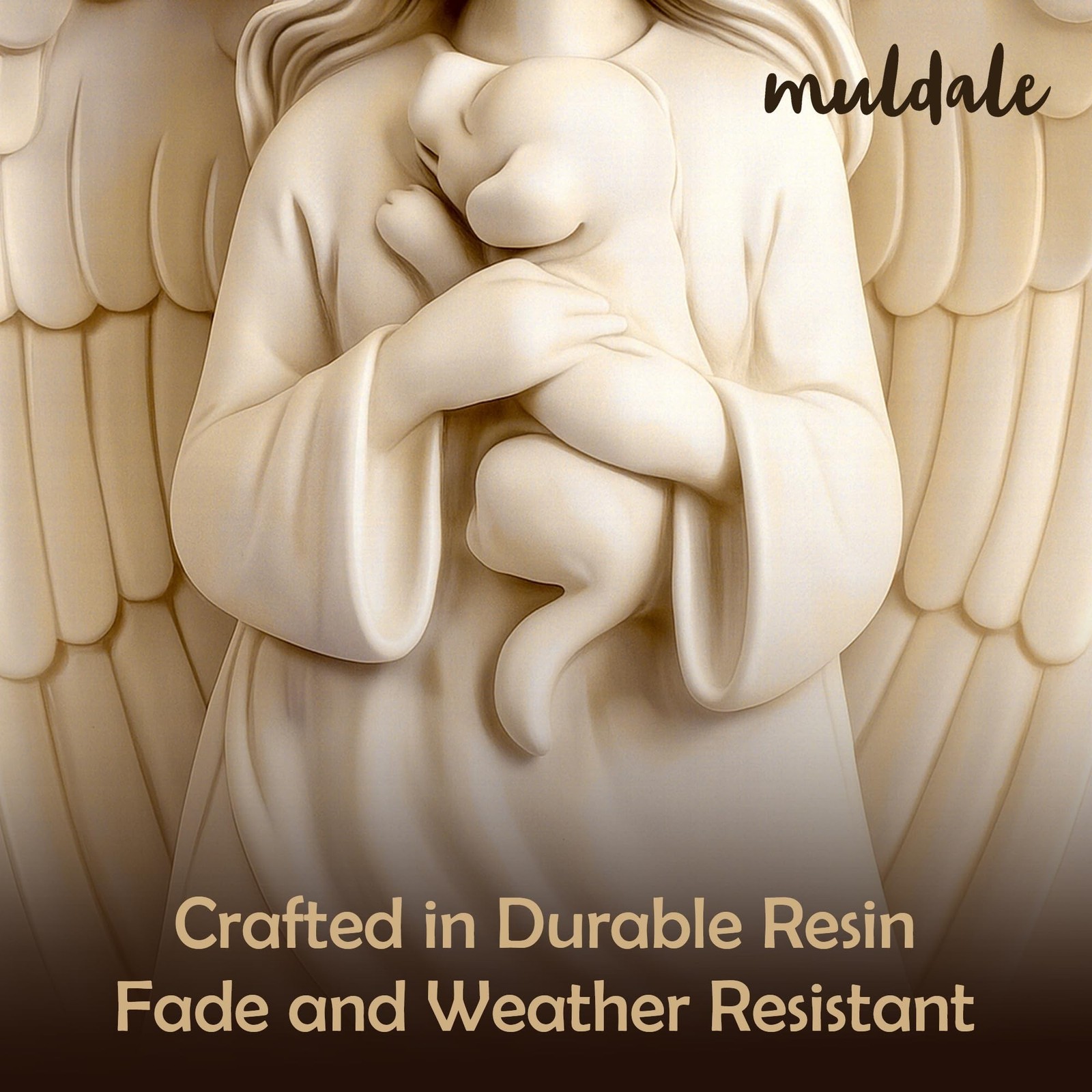 Muldale Dog Memorial Statue – Dog Photo Frame – Guardian Angel for Beloved Pe…