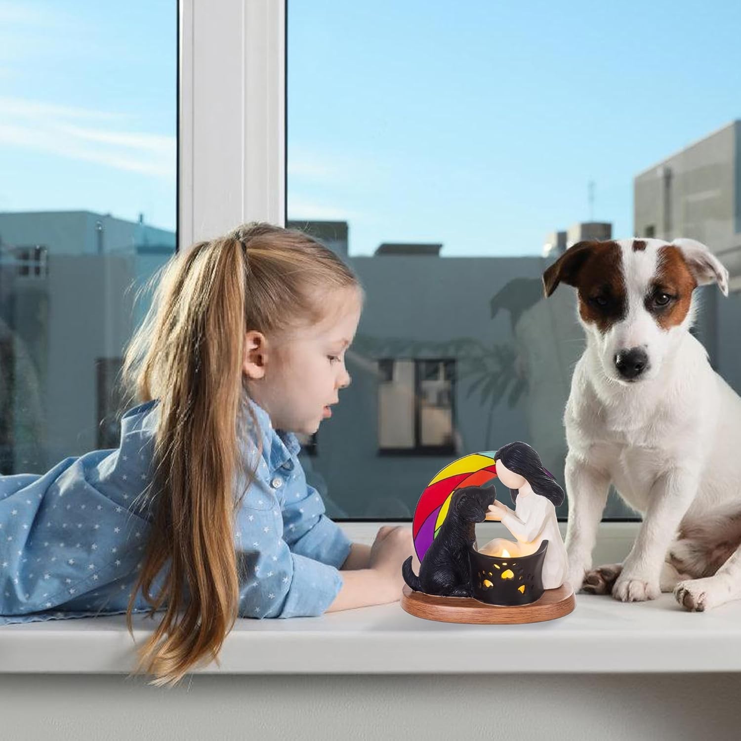 Heartfelt Dog Memorial Rainbow Bridge Figurine