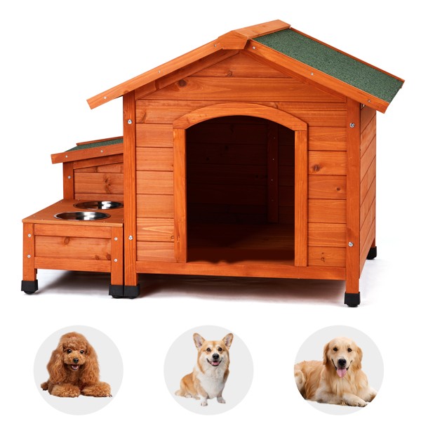 88x106x77cm Green Asphalt Roof Golden Red Main Body Fir House Type Cat And Dog H