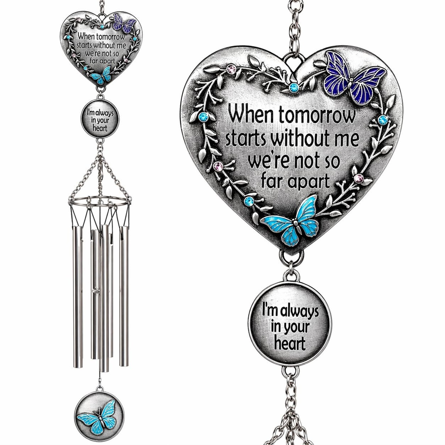 Memorial Wind Chimes Condolence – When Tomorrow Starts Without Me I’m Always …