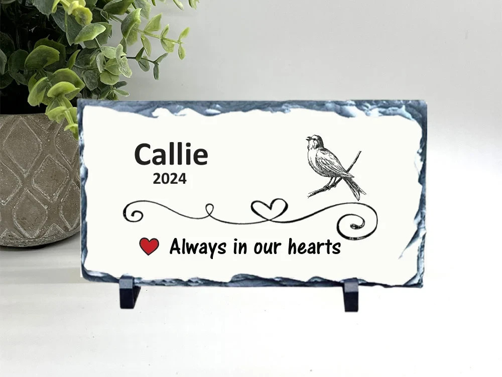 Bird Memorial – Personalized Pet Memorial Stone – Bird Loss sympathy Gift
