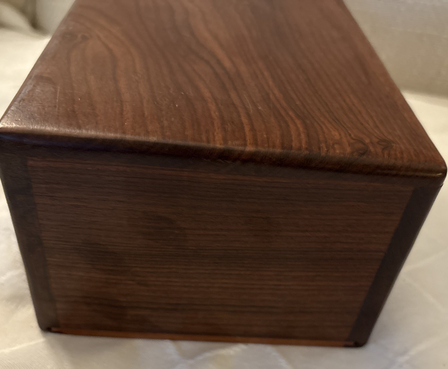 Wooden Handmade Slide Lid Memorial Box Walnut – 7.5”x5.5”x4”