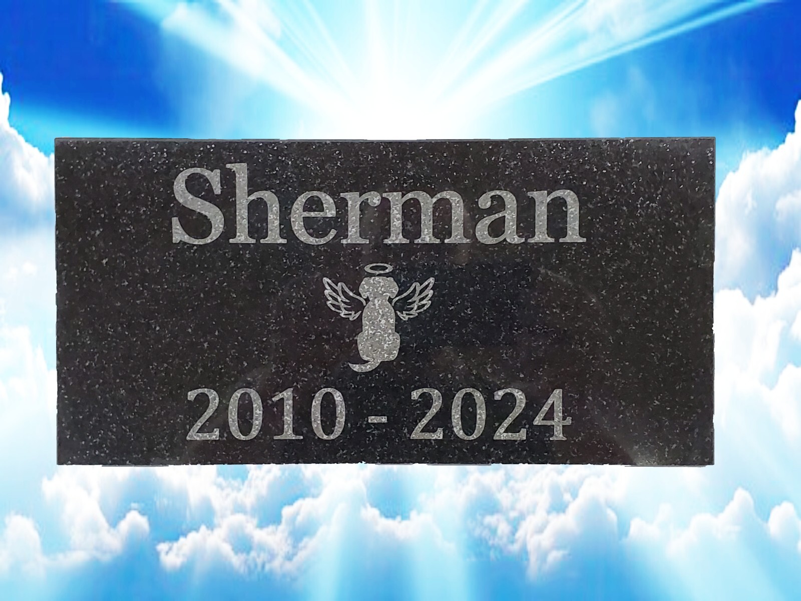 Dog Memorial Grave Stone Marker Tombstone Granite Headstone Pet Loss Gift t5