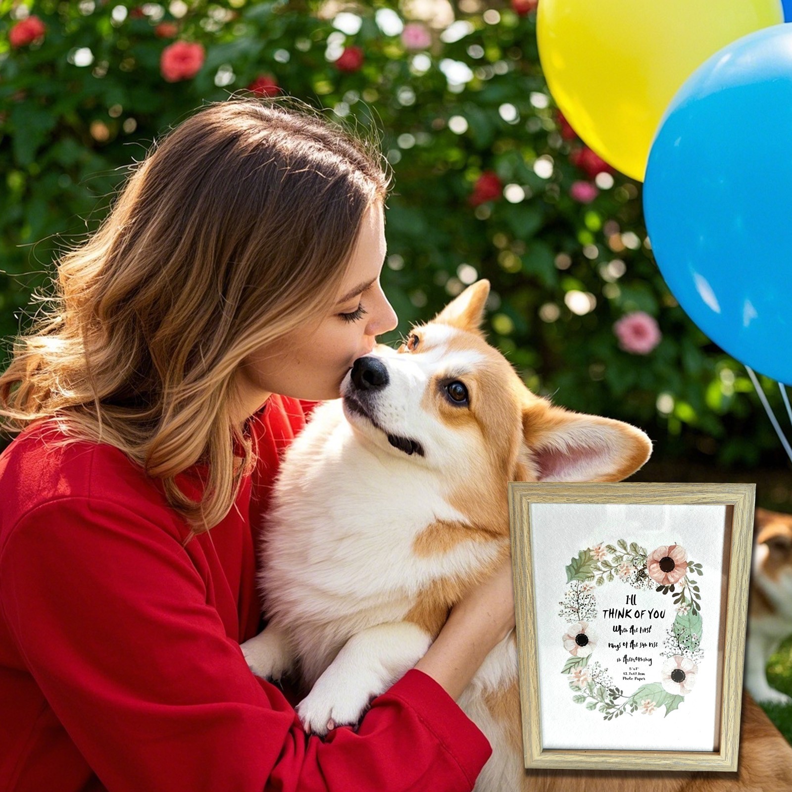 5×7 Pet Memorial Shadow Box for Dog & Cat Pet Loss Gift Keepsake Photo Frame