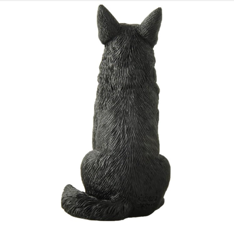 Holiday Stocking Stuffer 3.5″ Black German Shepherd Dog Sitting Up Figurine