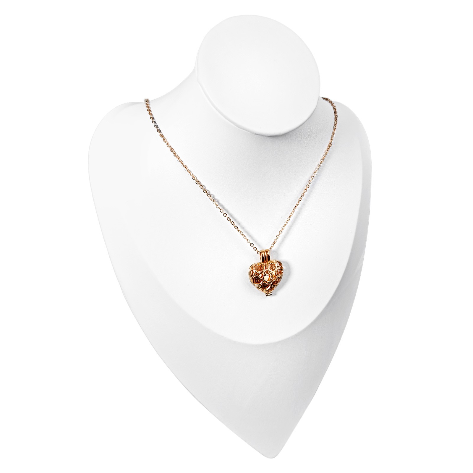 Paw Print Heart Pet Ashes Memorial Necklace with Box For Dog&Cat(Rose Gold)