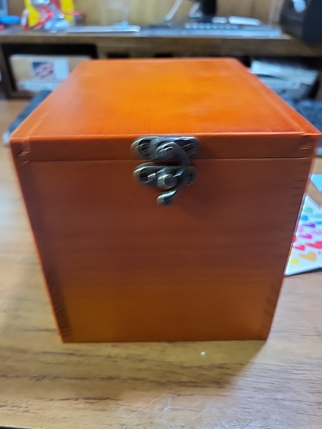 Brown Urn for Dogs Cats Ashes Memorial Photo Small- Lock Sliding Top