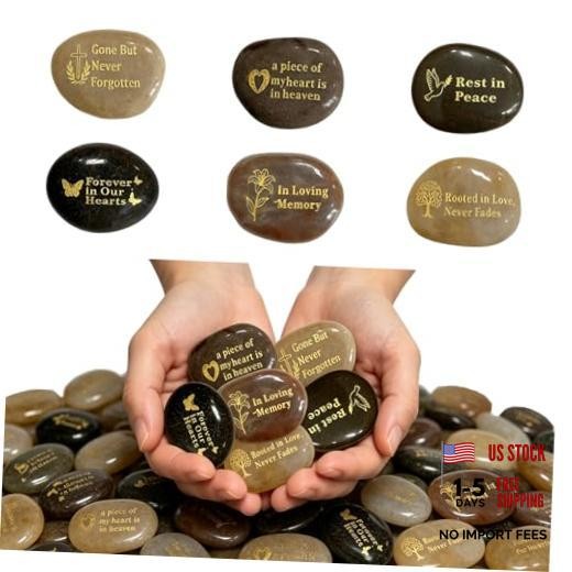 Pcs 1.97 Inches Memorial Stones for Loved Ones, Celebration of Life Ideas 60