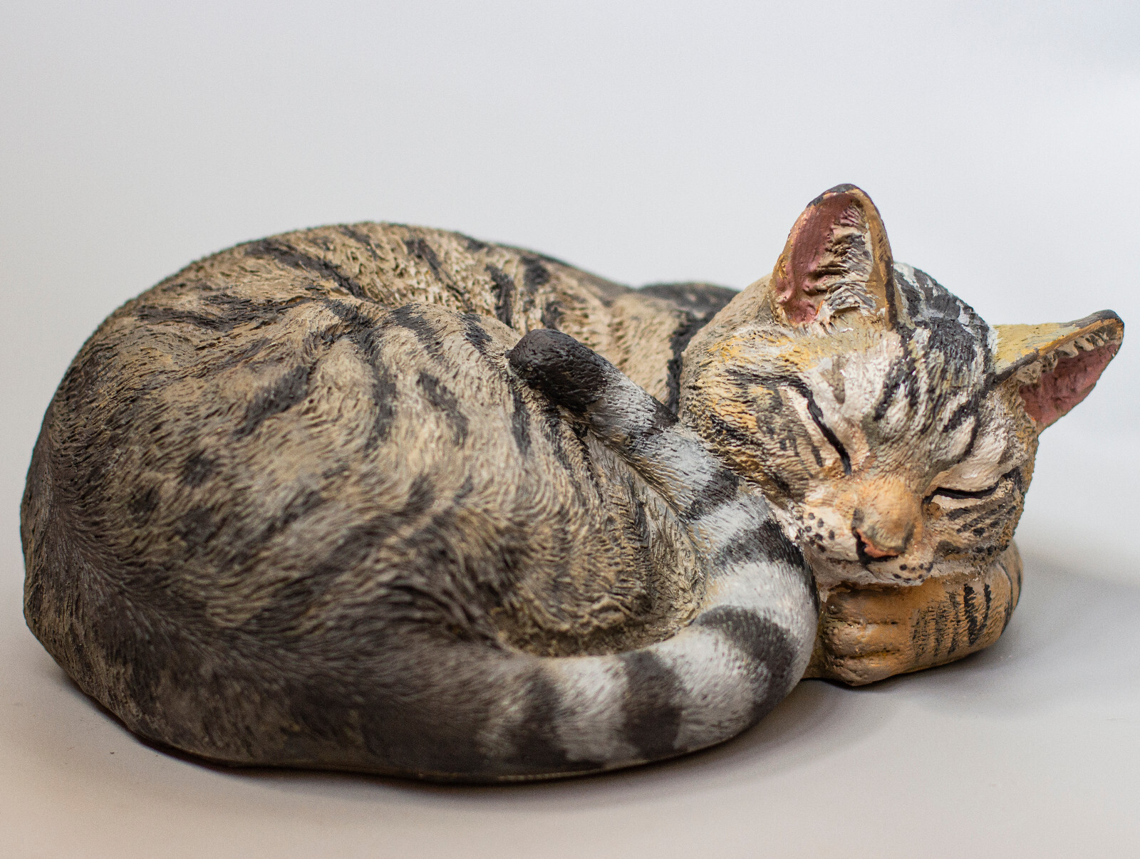 Unique Casket Urn Cat Memorial Sculpture Pet Ashes Keepsake Animal Grave Decor