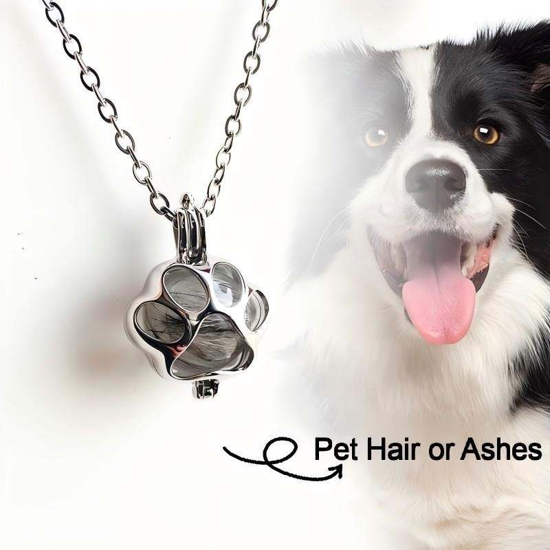 DIY Pet Memorial Necklace Kit, Custom Ashes Hair Locket 925 Sterling Silver Keep